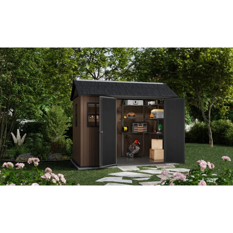 Keter Casetta da Giardino in Resina NEWTON PLUS 759 - Doppia Scelta di Montaggio