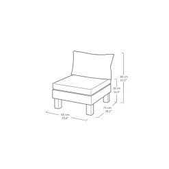 Keter Lounge ELEMENTS Modulo Seduta con Schienale e Cuscino
