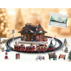 Lemax North Pole Railway Pack con Neve in Omaggio