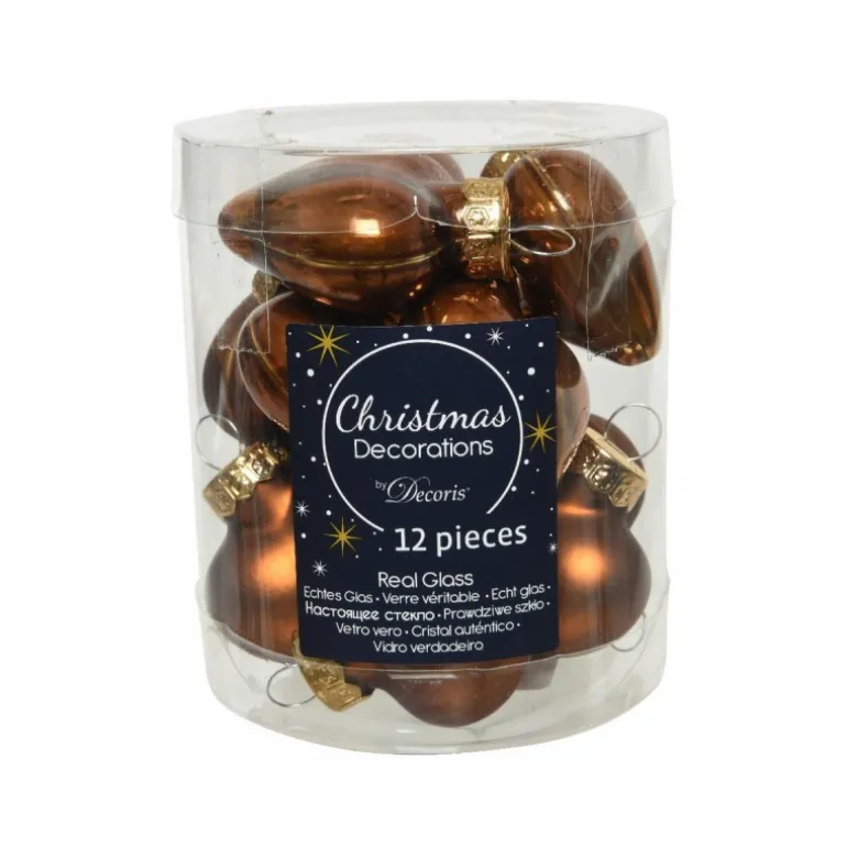 Mini cuori in vetro da appendere. Set di 12