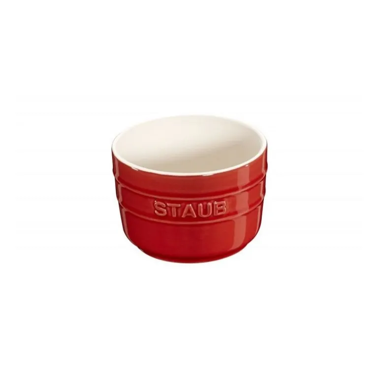 Mini Ramekin 8 cm Rosso Set di 2 in Ceramica