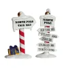 North Pole Signs Set of 2 Cod. 64455