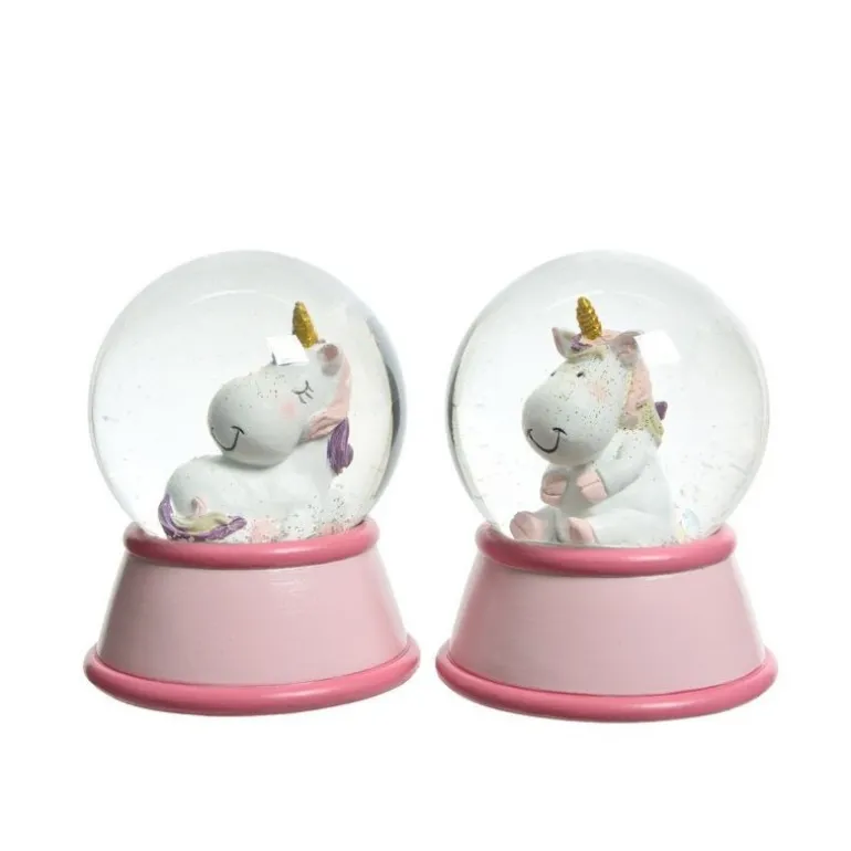 Palle di neve Rosa dim 10x13.5 cm Pezzo Singolo