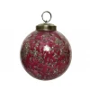 Pallina in vetro da appendere 10 cm rosso.