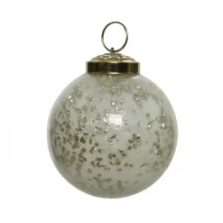 Pallina in vetro da appendere 10 cm bianco.