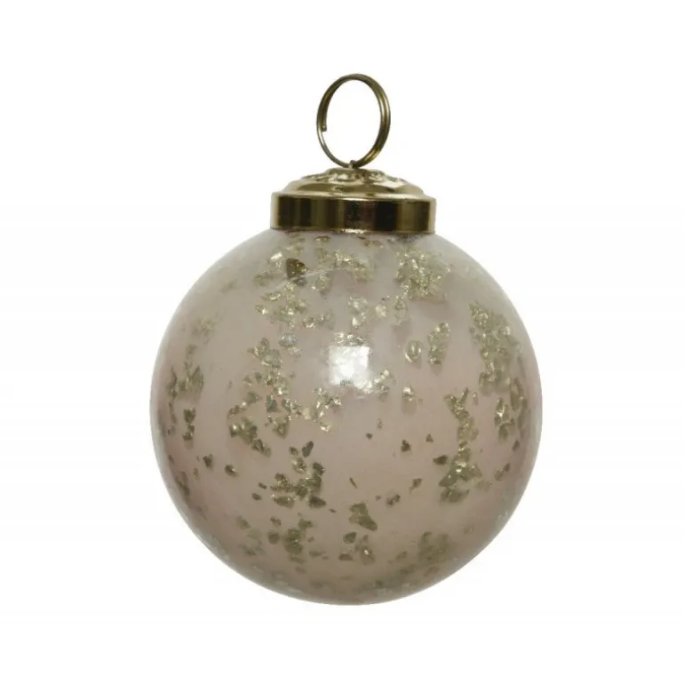 Pallina in vetro da appendere 10 cm oro.