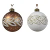 Palline di Natale con foglie da Appendere Set da 3