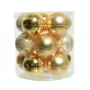 Palline di Natale in vetro da appendere 6 cm Oro e Perla. Set 15