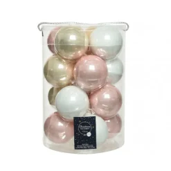 Palline di Natale in Vetro Diam 8 cm Set di 16