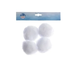 Palline di neve Bianco dim 10 cm Box da 4