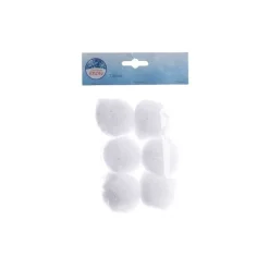 Palline di neve Bianco dim 5 cm Box da 6