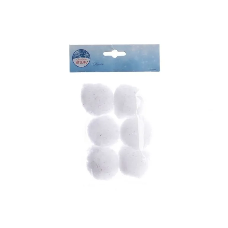 Palline di neve Bianco dim 5 cm Box da 6