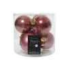 Palline in vetro da appendere Rosa Velvet dim 8 cm Box da 6