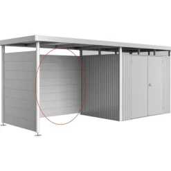 Parete Posteriore per Tettoia Laterale per Casetta in Metallo HIGHLINE Biohort