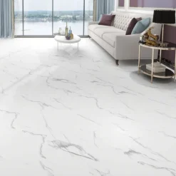 Pavimento In Spc Effetto Pietra - Marmo Venato Bianco Unionwood