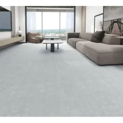 Pavimento In Spc Effetto Pietra - Cemento Chiaro Unionwood