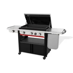 Piastra Weber a Gas Slate GPSB 76 cm Premium Con Fornello Laterale Black Cod. 1500247