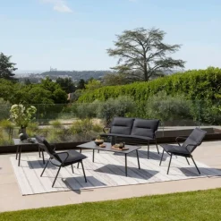 Poltrona Bassa imbottita VENCE LaFuma LFM5347 Dark Grey/Titane