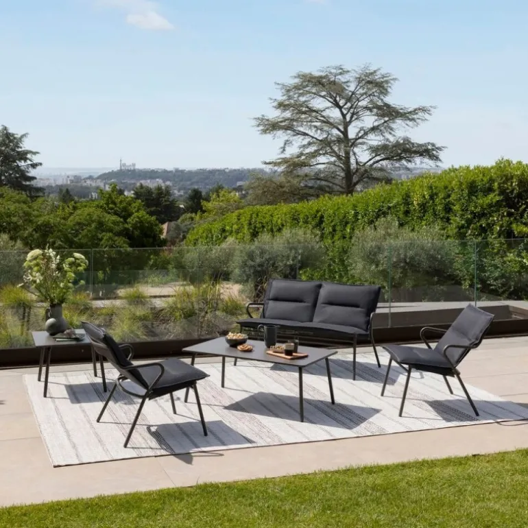 Poltrona Bassa imbottita VENCE LaFuma LFM5347 Dark Grey/Titane