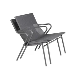 Poltrona Bassa imbottita VENCE LaFuma LFM5274 Obsidian/Titane