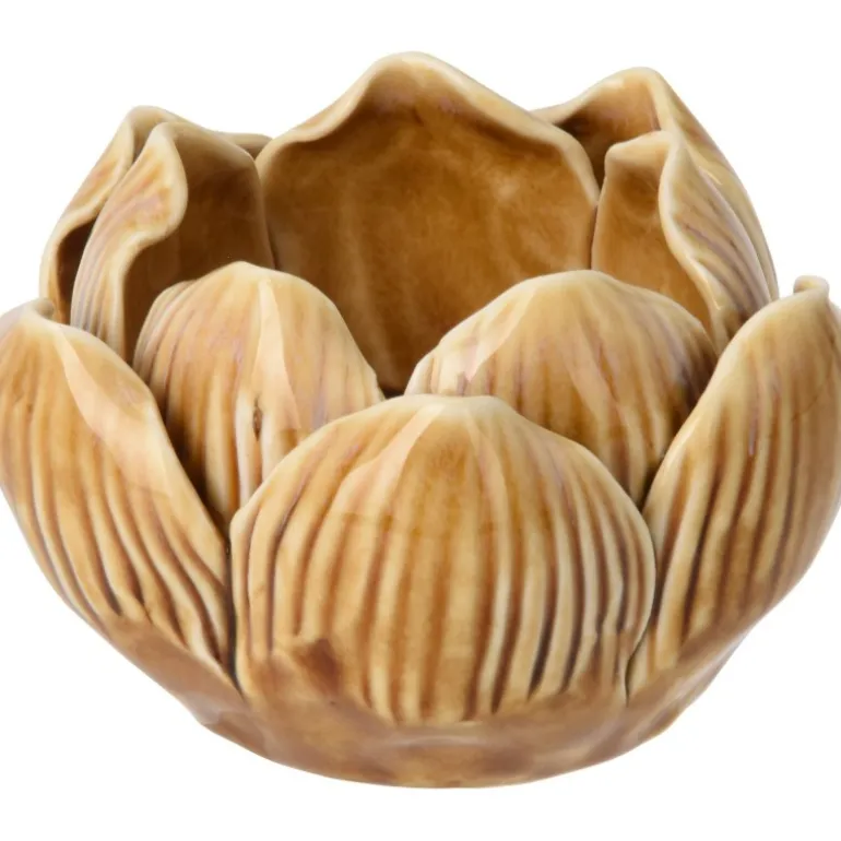 Porta Tea Light Fiore di Loto 8x5 Cm. Pezzo Singolo