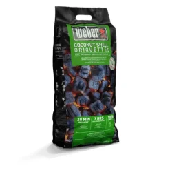 Sacco da 8 kg di Bricchetti di guscio di noce di cocco Weber Cod. 18402