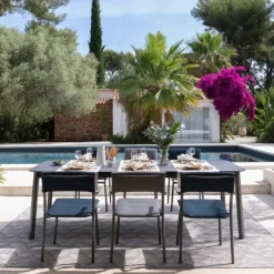 Sedia Impilabile con Braccioli ORON LaFuma LFM5273 Bleu Encre