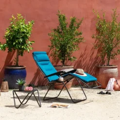 Sedia Poltrona Reclinabile Sdraio RSX CLIP XL AirComfort LaFuma LFM2059 Coral Blue