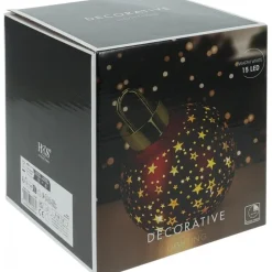 Sfera di Vetro con Led 15 Cm - Rosso