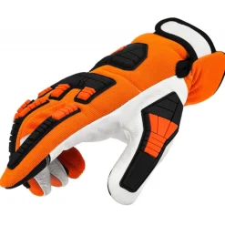 Stocker Guanti anti-taglio per motosega 9/M arancione, in pelle