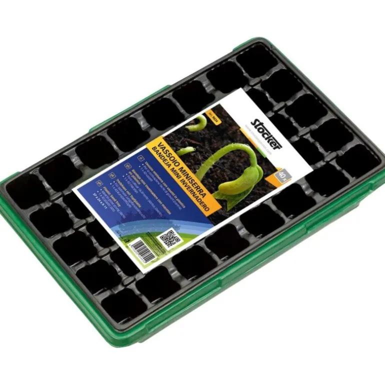 Stocker Vassoio miniserra con vasetti in plastica 37 x 24 x h11 cm