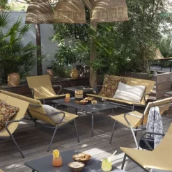 Tavolino basso rettangolare VENCE LaFuma LFM5281 Titane/Titane