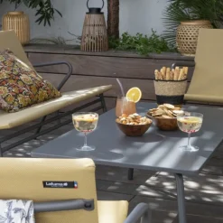 Tavolino basso rettangolare VENCE LaFuma LFM5281 Titane/Titane