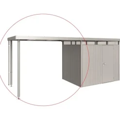 Tettoia Laterale L per Casetta in Metallo HIGHLINE Biohort