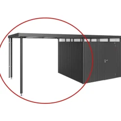 Tettoia Laterale L per Casetta in Metallo HIGHLINE Biohort